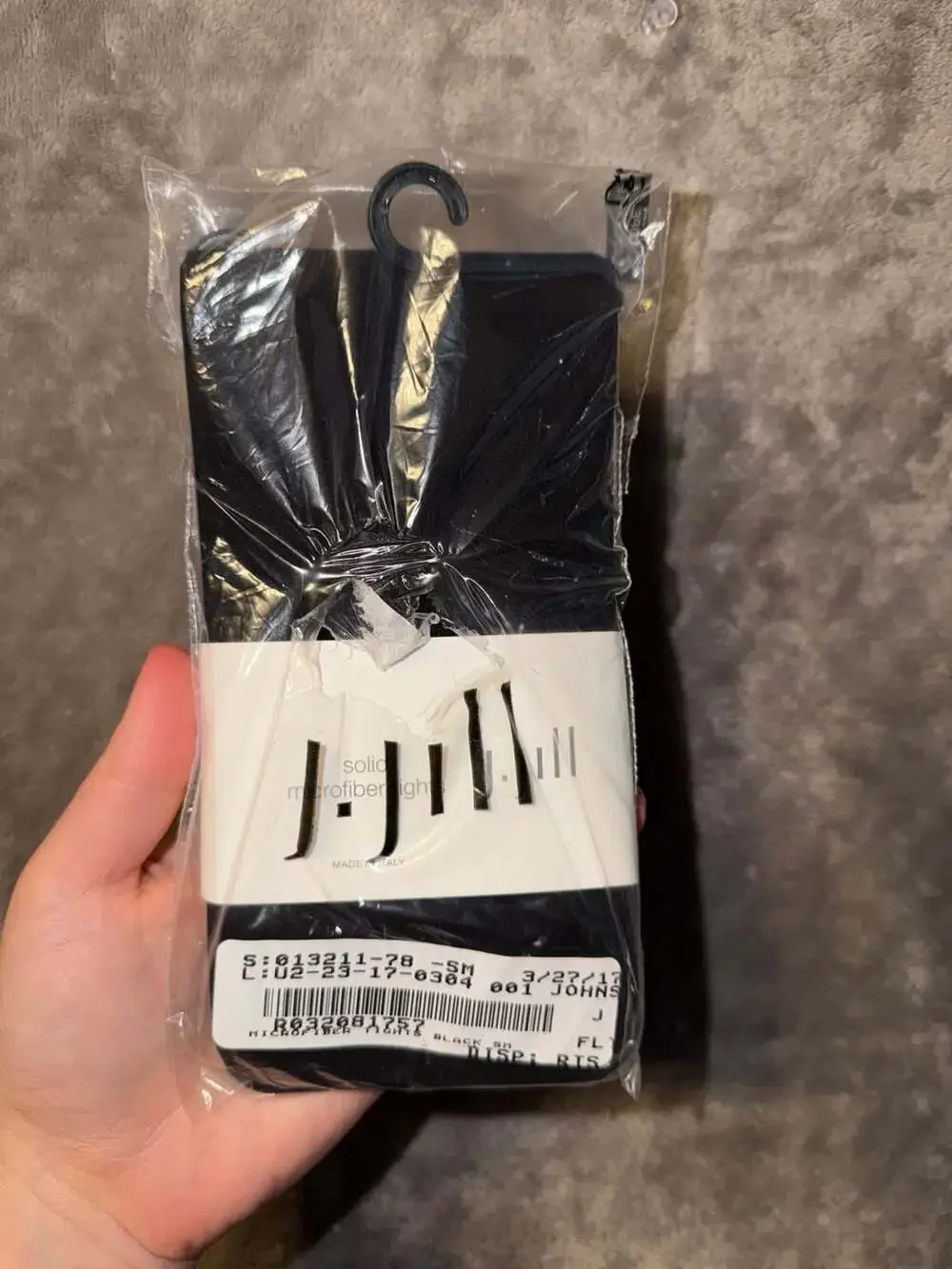 J.Jill Solid Microfiber Tights Black Size S/M